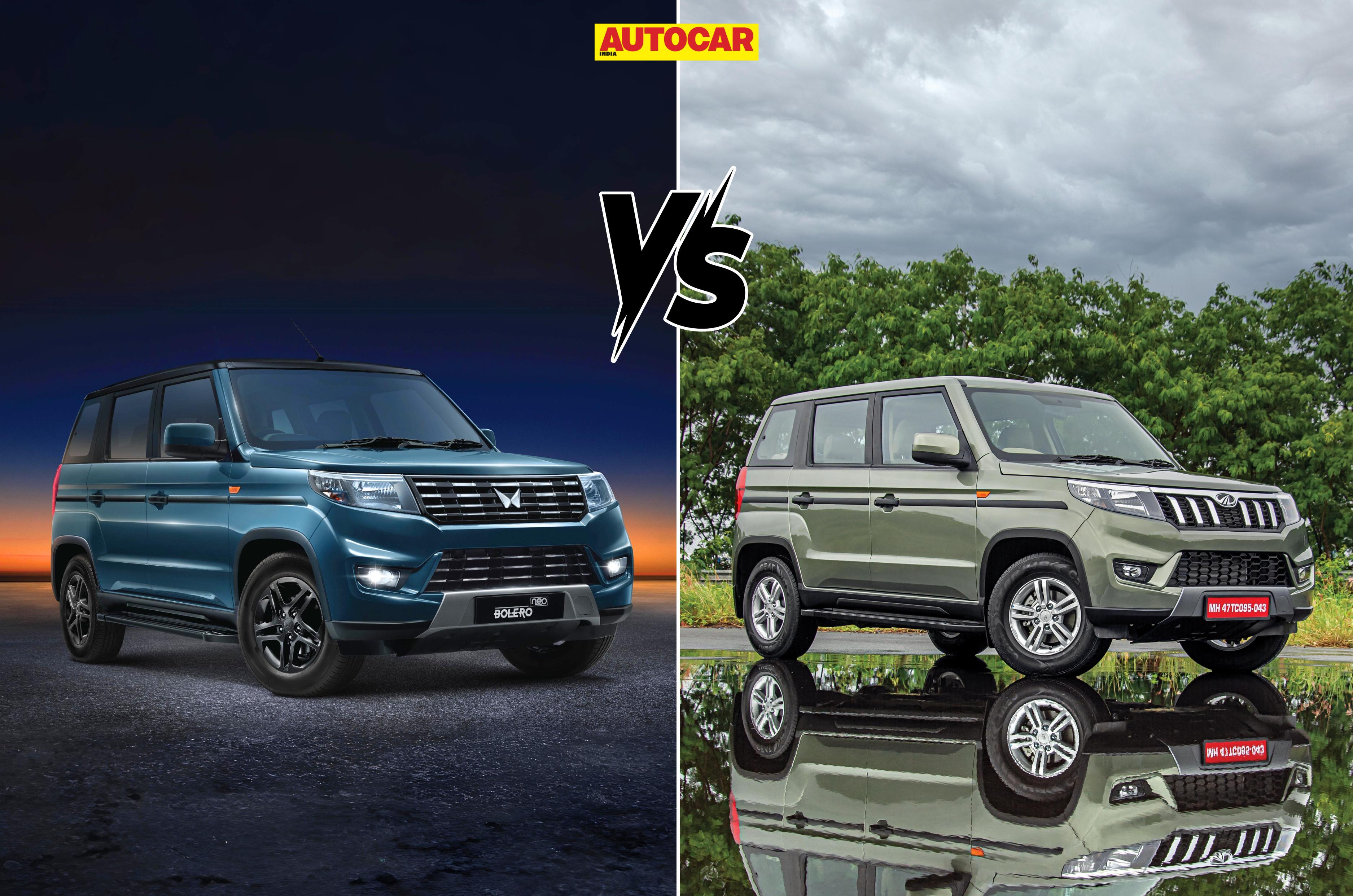 Mahindra Bolero Neo new vs old 